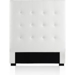 Tte de lit capitonne premium 90cm blanc