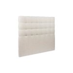 Tete de lit capitonn�e bouclette beige l 180 cm - ep 10 cm rembourr� - t�te de lit design en bois massif ...