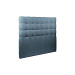 Tete de lit capitonn�e bouclette bleue l 180 cm - ep 10 cm rembourr� - t�te de lit design en bois massif ...