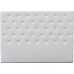 Tête de lit capitonnée déco - 169 cm - blanc - en pvc Tête de lit capitonnée déco - 169 cm - blanc - en pvc