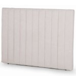 Tte de lit capitonne florance beige - budwing - 120x160 cm - rayures matelasses en relief - epaisseur ...