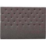 Tête de lit capitonnée déco - 169 cm - taupe - en tissu Tête de lit capitonnée déco - 169 cm - taupe - en tissu