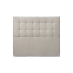 Tete de lit capitonne velours gris clair l 180 cm - ep 10 cm rembourr - tte de lit design en bois ...
