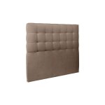Tete de lit capitonn�e velours taupe l 200 cm - ep 10 cm rembourr� - t�te de lit design en bois massif ...