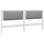 T�te de lit capitonn�e - vidaxl - blanc - pin massif - 180 cm - 1855x8x855 cm - rembourr� - design moderne ...