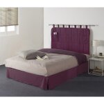 T�te de lit lective 160 x 90 matelass�e violette