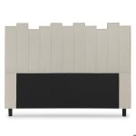 Tte de lit lucky 160 cm tissu beige