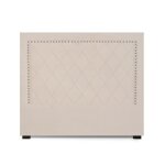 T�te de lit nolwen velours beige 140cm