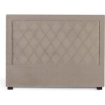 Tte de lit nolwen velours taupe 160cm