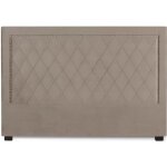 Tête de lit nolwen velours taupe 180cm Tête de lit nolwen velours taupe 180cm