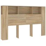 T�te de lit avec rangement accessoire de lit table de chevet etagere 160 x 185 x 1045 cm mdf couleur ...