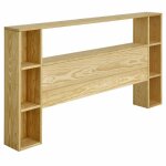 T�te de lit avec rangements lou bois naturel 160 cm