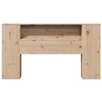 T�te de lit avec rangement - meublechic - bois massif de pin - 135 cm - 141x24x82 cm - 7 compartiments ...