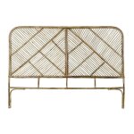 Tte de lit en rotin - marque inconnue - blanc - 175 x 3 x 130 cm