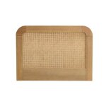 T�te de lit smoothcloud 90 cm en cannage et bois naturel - bois naturel - terre de nuit edition