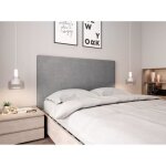 Tte de lit en tissu grise - loungitude - numa 160 cm - elegance et simplicit - moderne et facile  ...