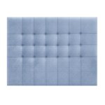 T�te de lit - tissu - venprodin - 160x120x4cm - bleu