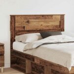 T�te de lit - vidaxl - 120 cm - marron - bois ding�nierie (panneaux) - contemporain