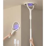 T�te rotative raquette electrique insectes rechargeable raquette moustique electrique raquette anti moustique ...