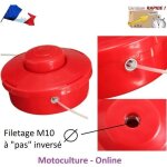 Tête rotofil - multifonction - compatible avec berlan fuxtec gartech - filetage m10 inversé - rouge Tête rotofil - multifonction - compatible avec berlan fuxtec gartech - filetage m10 inversé - rouge