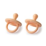 Ttines bb - filibabba - silicone - peach - bout rond - lot de 2 sucettes