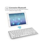 Th clavier bluetooth [azerty] ultra mince pour tous appareils ios ipad android mac