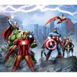 Rideaux - avengers - set de 2 - 90x160cm - tamisant - enfant - synthtique