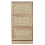 The home deco factory - meuble � chaussures 3 portes bali en cannage - marron