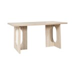 The home deco factory - table � manger effet travertin pour 4 personnes pietra - beige