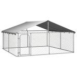 The living store - chenil extrieur avec toit 300x300x150 cm - niches & enclos pour chiens - tls171501 ...