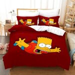 The simpsons pour enfantsnclure 1 housse de couette et 2 taies doreiller en microfibre pour garons et ...