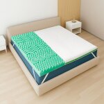 The white stone surmatelas 160x200 cm m�moire de forme breeze 9 zones 5 cm tissu polar anti - allergique ...