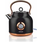 Thire bouilloire electrique sans fil haeger art deco noir cuivre 2200w 17l affichage temprature protection ...