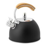 Thire bouilloire sifflante 3l pour cuisinire  gaz induction camping noir