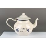 Thire - email dcor - capacit 0. 70 l - beige - fleurs bleues