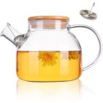 Théière - non spécifié - 1000ml - verre borosilicate - couvercle en bambou - acier inoxydable Théière - non spécifié - 1000ml - verre borosilicate - couvercle en bambou - acier inoxydable
