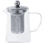 Theiere rooibos en verre boroscilicate et filtre en inox 08 l - cristel Theiere rooibos en verre boroscilicate et filtre en inox 08 l - cristel