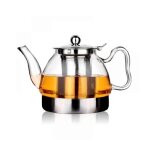 Th�i�re en verre transparent 800ml compatible plaques induction et cuisini�re � motifs.