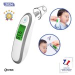 Thermomtre auriculaire et frontal bcsk infrarouge prise temprature enfant bb lecture cran  code ...