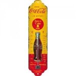 Thermomtre - coca - cola - petite bouteille - mtal - 28 x 65 cm - vintage