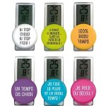 Thermom�tre digital dext�rieur - fun - pile incluse - 7 cm x 3 cm - plastique - blanc
