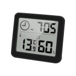 Thermomtre digital intrieur mini lcd thermomtre hygromtre interieur avec horloge pour maison bureau ...