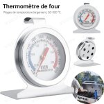 Thermom�tre � four - abi - acier inoxydable - plage de 50 - 300�c - mesure pr�cise