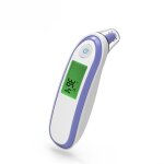 Thermom�tre frontal et auriculaire infrarouge ? �cran lcd r�tro�clair� mesure 1 seconde m�moire 12 donn�es ...