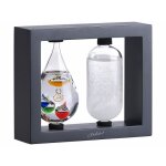 Thermomtre et baromtre - carlo milano - galile et fitzroy - cadre en bois - transparent - 176x50x146mm ...