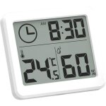 Thermomtre hygromtre intrieur numrique  cran lcd digital horloge numrique portable acl de 32 pouces ...