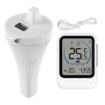 Thermom�tre de piscine sans fil ip68 flottant avec capteur de temp�rature - �cran lcd - thermom�tre num�rique ...