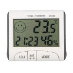 Thermom�tre - pluviom�tre - barom�tre lcd digital - blanc
