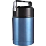 Thermos alimentaire - amoune - grand rcipient isotherme - acier inoxydable - anti - fuite - bleu