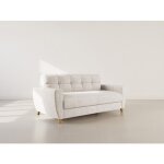 Thibault - canap� 3 places convertible express couchage quotidien 140 cm matelas 18 cm en velours textur� ...